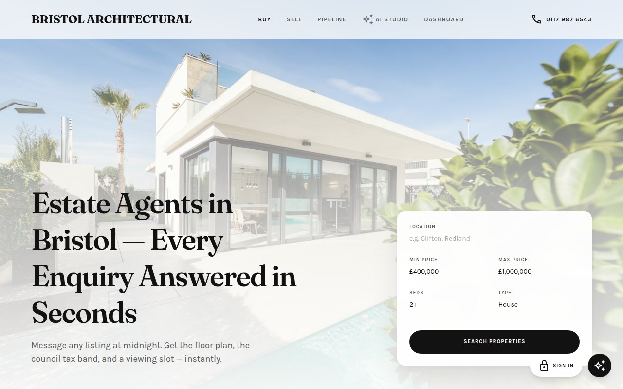 Harbour Estates — live front-end home page